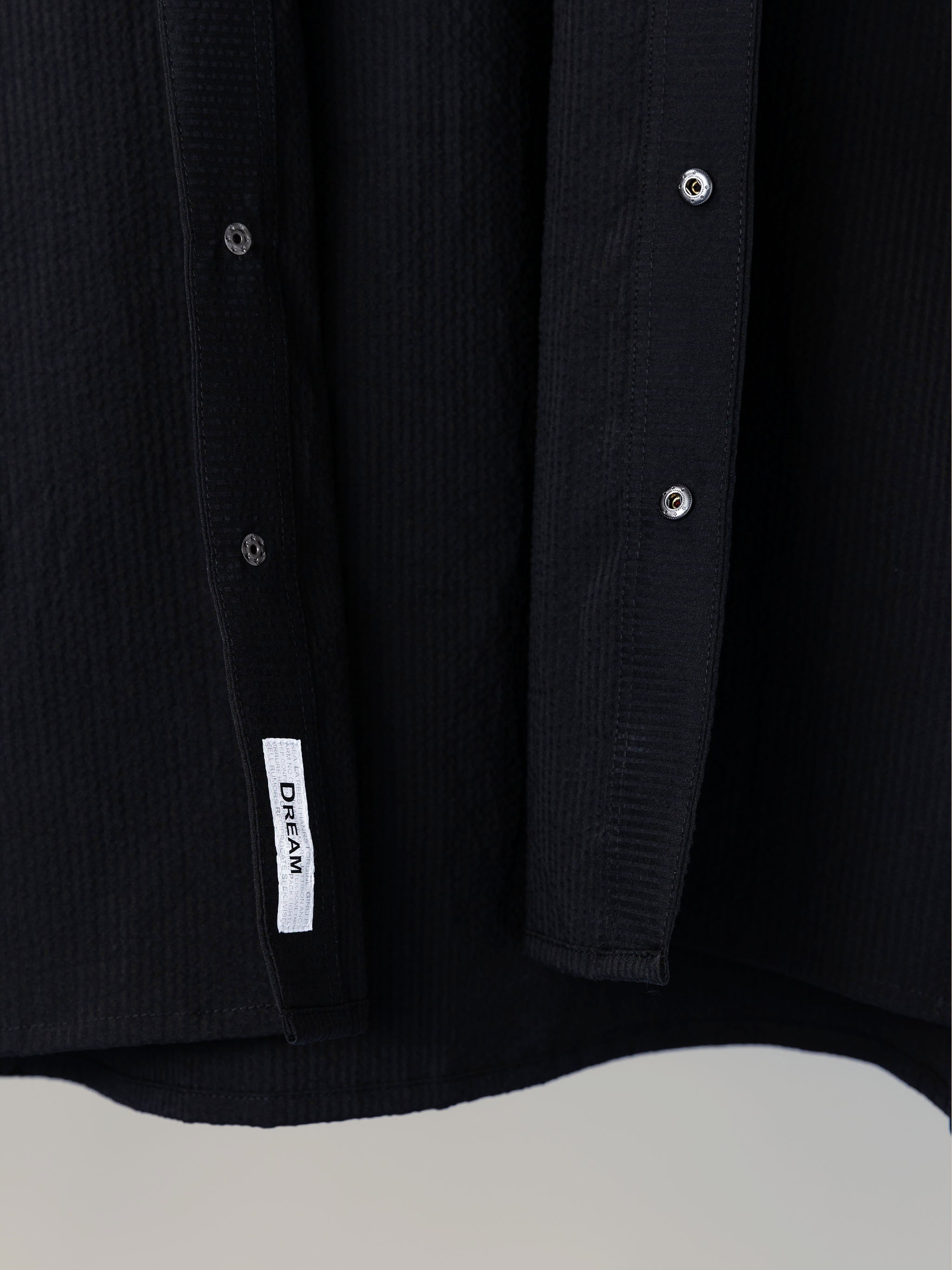 SeerTech™ Collarless Short Sleeve - Black (Recycled)