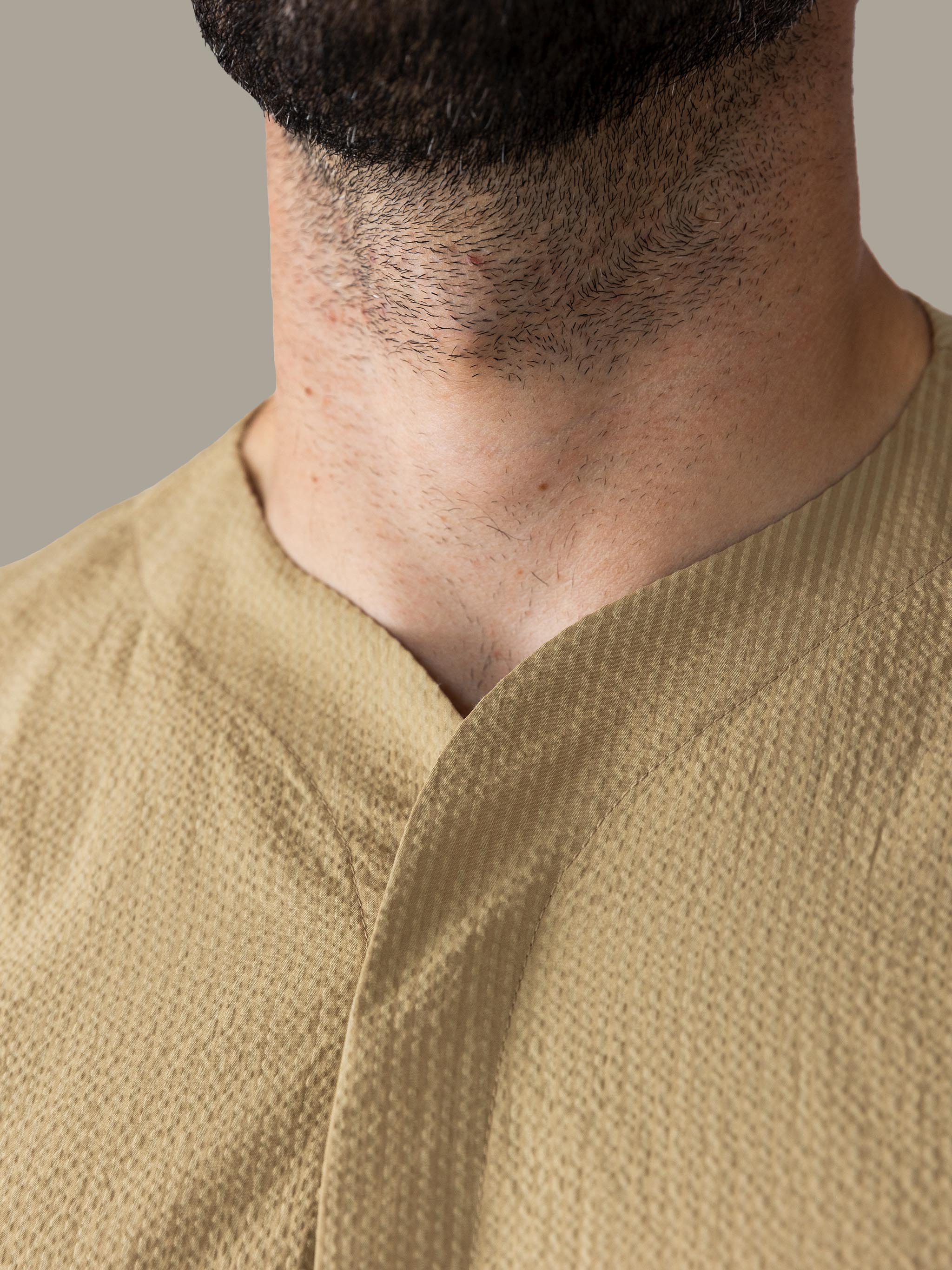 SeerTech™ Collarless Long Sleeve - Beige (Recycled)