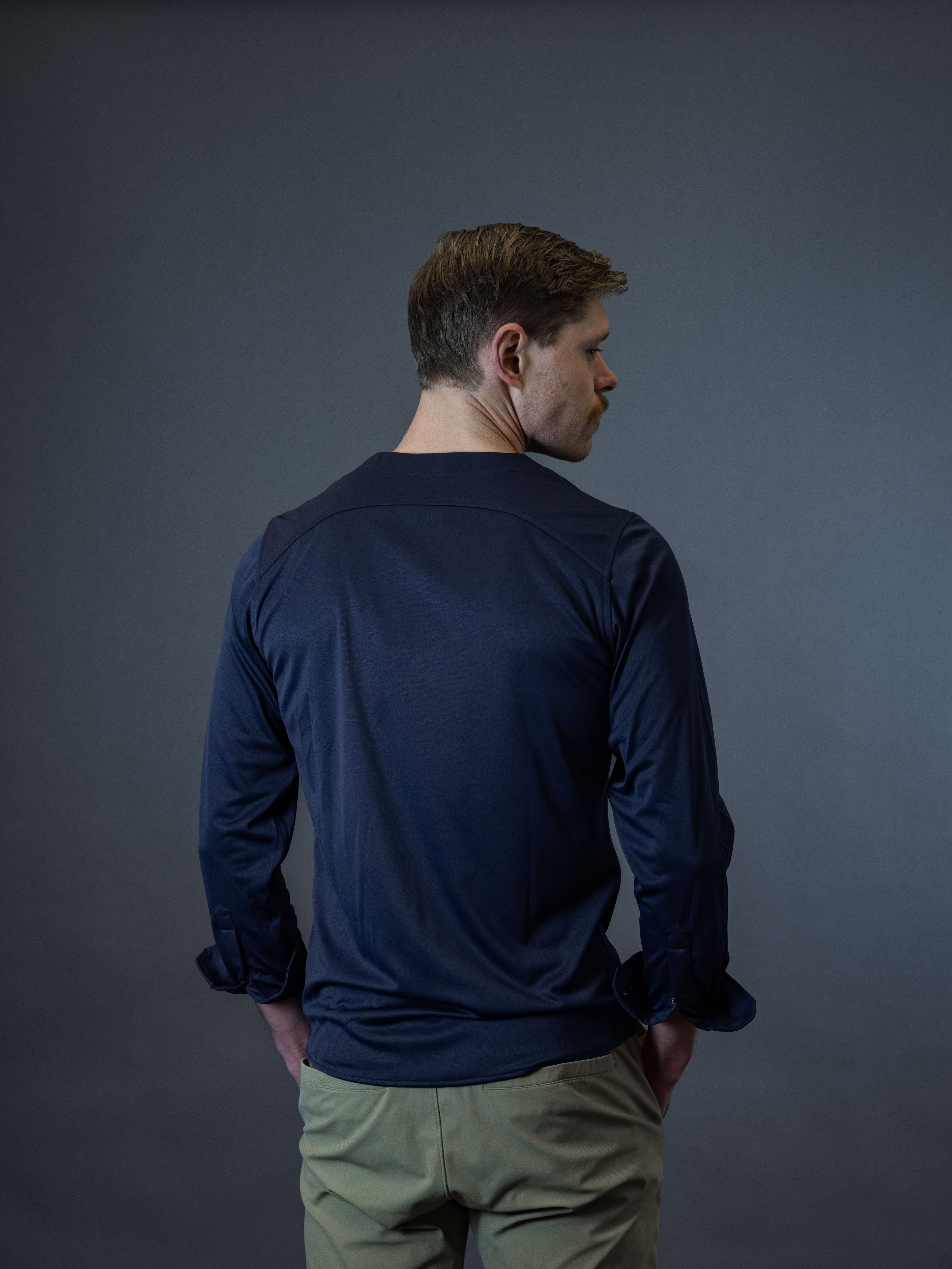 Hybrid 2.0 Popover Shirt - Navy (Recycled)