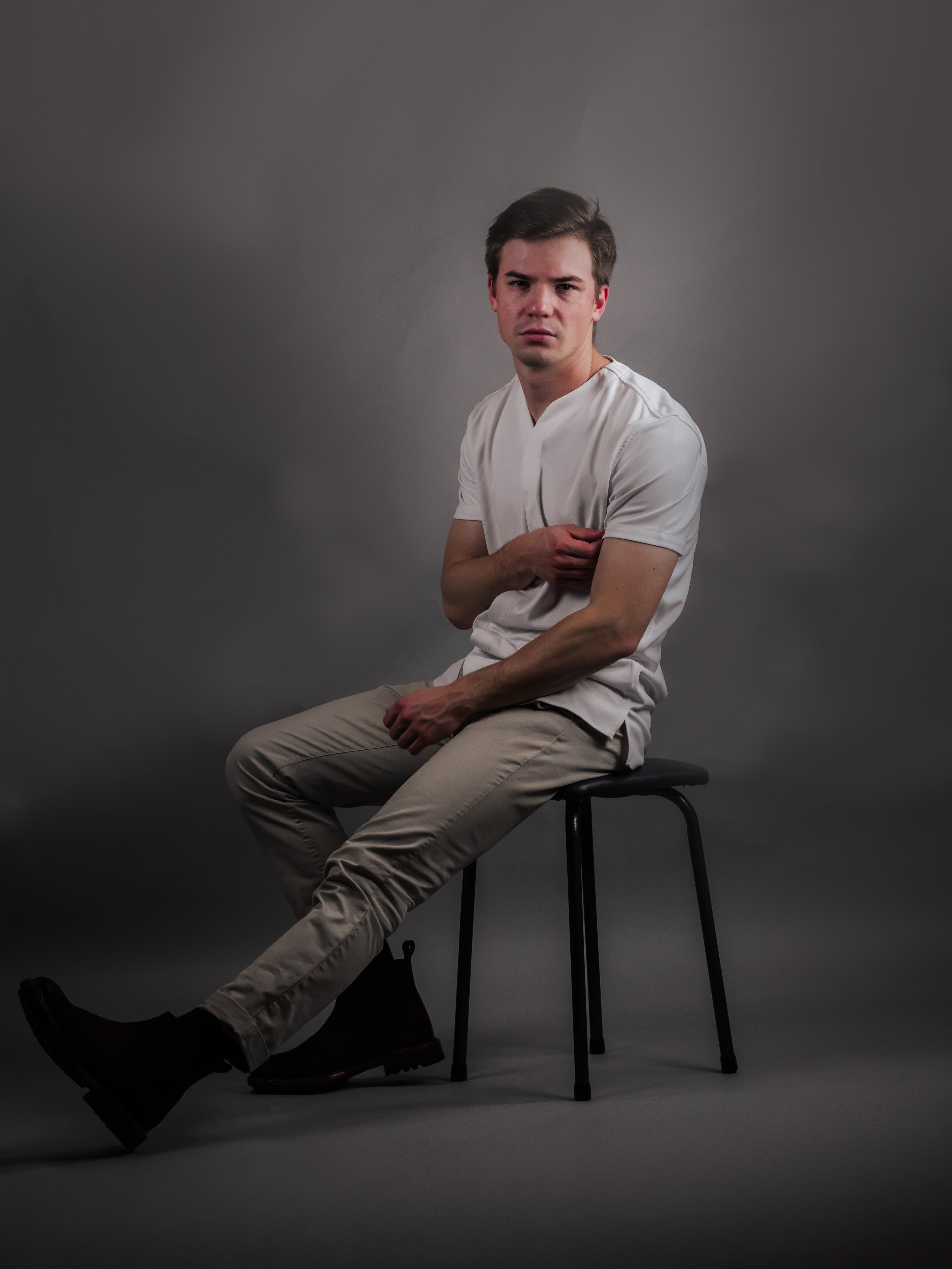 New dress shirt being worn by a modern model