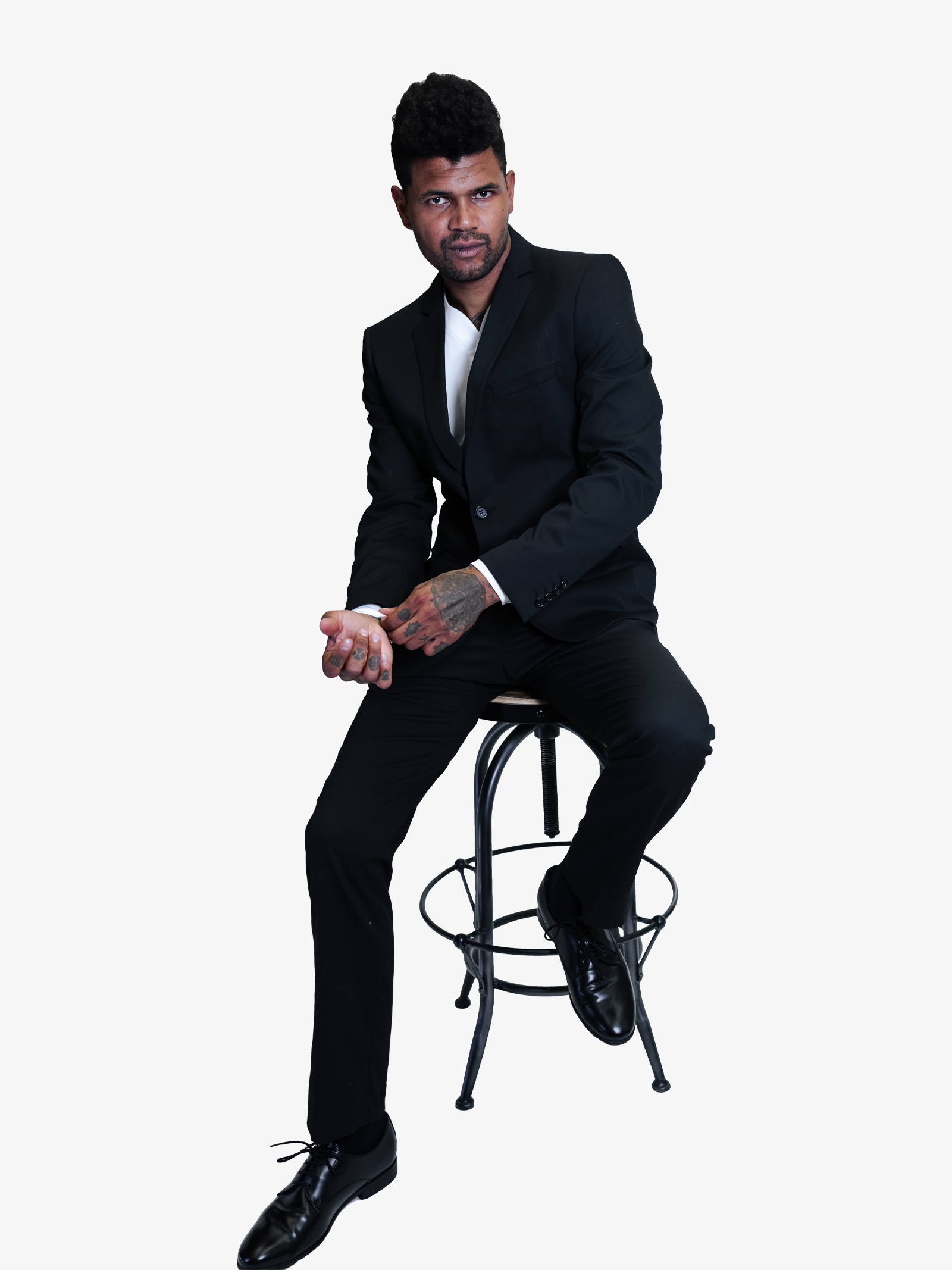 1.0 Collarless Dress Shirt Long Sleeve - White