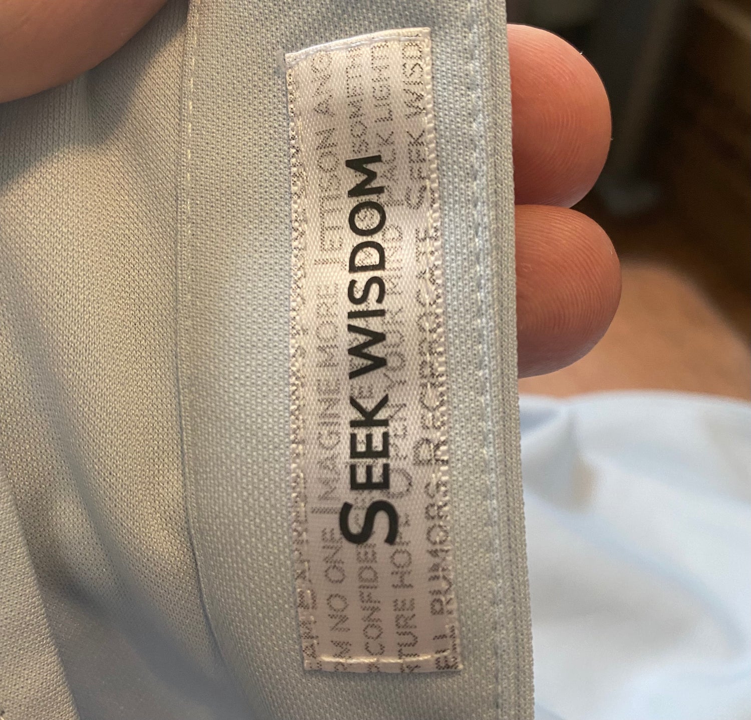 Cheegs hidden messages on the placket of their luxury dress shirts