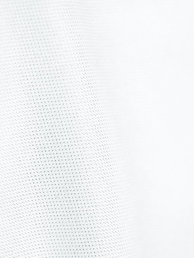 white knit fabric made of recycled polyester blended with NASA heat regulating technology